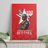 Tuskegee Airmen Red Tails Canvas Wall Art African American Pilots Heritage Red Style - Wonder Print Shop