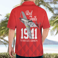 Tuskegee Airmen Red Tails Hawaiian Shirt African American Pilots Heritage Red Style - Wonder Print Shop