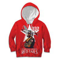 Tuskegee Airmen Red Tails Kid Hoodie African American Pilots Heritage Red Style - Wonder Print Shop