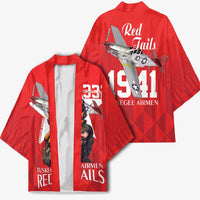 Tuskegee Airmen Red Tails Kimono African American Pilots Heritage Red Style - Wonder Print Shop