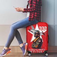 Tuskegee Airmen Red Tails Luggage Cover African American Pilots Heritage Red Style - Wonder Print Shop