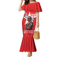 Tuskegee Airmen Red Tails Mermaid Dress African American Pilots Heritage Red Style - Wonder Print Shop