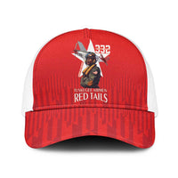 Tuskegee Airmen Red Tails Mesh Trucker Cap African American Pilots Heritage Red Style - Wonder Print Shop