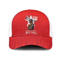 Tuskegee Airmen Red Tails Mesh Trucker Cap African American Pilots Heritage Red Style - Wonder Print Shop