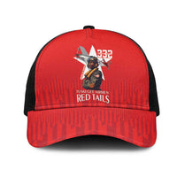 Tuskegee Airmen Red Tails Mesh Trucker Cap African American Pilots Heritage Red Style - Wonder Print Shop