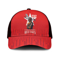 Tuskegee Airmen Red Tails Mesh Trucker Cap African American Pilots Heritage Red Style - Wonder Print Shop