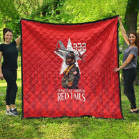 Tuskegee Airmen Red Tails Quilt African American Pilots Heritage Red Style - Wonder Print Shop