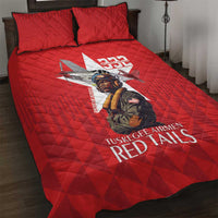 Tuskegee Airmen Red Tails Quilt Bed Set African American Pilots Heritage Red Style - Wonder Print Shop