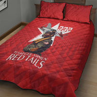 Tuskegee Airmen Red Tails Quilt Bed Set African American Pilots Heritage Red Style - Wonder Print Shop