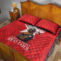 Tuskegee Airmen Red Tails Quilt Bed Set African American Pilots Heritage Red Style - Wonder Print Shop