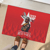 Tuskegee Airmen Red Tails Rubber Doormat African American Pilots Heritage Red Style - Wonder Print Shop