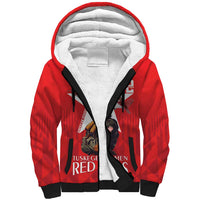 Tuskegee Airmen Red Tails Sherpa Hoodie African American Pilots Heritage Red Style - Wonder Print Shop