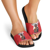 Tuskegee Airmen Red Tails Slide Sandals African American Pilots Heritage Red Style - Wonder Print Shop