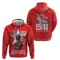 Tuskegee Airmen Red Tails Zip Hoodie African American Pilots Heritage Red Style - Wonder Print Shop