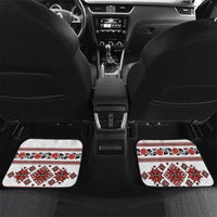 Ukraine Unity Day Car Mats The Trident With Folk Pattern - Wonder Print Shop