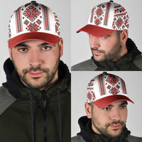 Ukraine Unity Day Classic Cap The Trident With Folk Pattern - Wonder Print Shop