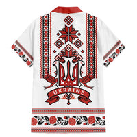 Ukraine Unity Day Family Matching Mermaid Dress and Hawaiian Shirt The Trident With Folk Pattern - Wonder Print Shop