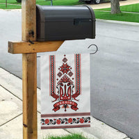 Ukraine Unity Day Garden Flag The Trident With Folk Pattern - Wonder Print Shop