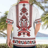 Ukraine Unity Day Hawaiian Shirt The Trident With Folk Pattern - Wonder Print Shop