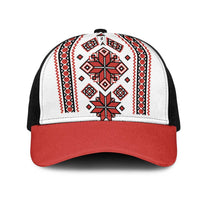 Ukraine Unity Day Mesh Trucker Cap The Trident With Folk Pattern - Wonder Print Shop