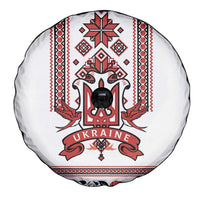 Ukraine Unity Day Spare Tire Cover The Trident With Folk Pattern - Wonder Print Shop