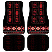 Red Ukraine Folk Patterns Car Mats - Wonder Print Shop