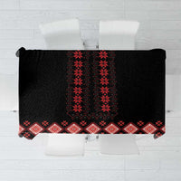 Red Ukraine Folk Patterns Tablecloth - Wonder Print Shop