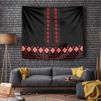 Red Ukraine Folk Patterns Tapestry - Wonder Print Shop