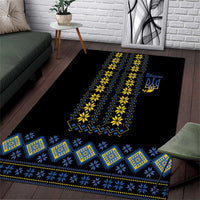 Yellow Ukraine Folk Patterns Area Rug - Wonder Print Shop