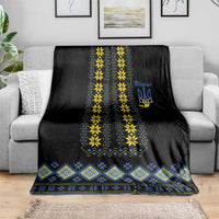 Yellow Ukraine Folk Patterns Blanket