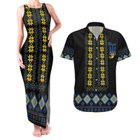 Yellow Ukraine Folk Patterns Couples Matching Tank Maxi Dress and Hawaiian Shirt - Wonder Print Shop