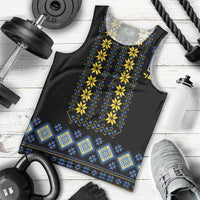 Yellow Ukraine Folk Patterns Men Tank Top - Wonder Print Shop