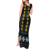 Yellow Ukraine Folk Patterns Tank Maxi Dress - Wonder Print Shop