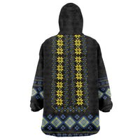 Yellow Ukraine Folk Patterns Wearable Blanket Hoodie - Wonder Print Shop