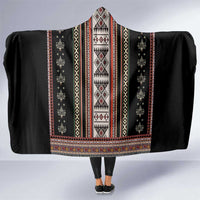 Serbia Folk Pattern Hooded Blanket God of Justice
