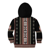 Serbia Folk Pattern Kid Hoodie God of Justice - Wonder Print Shop