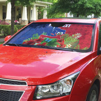 Personalized Afro-Haitians Tropical Auto Sun Shade Fleur-De-Lis Veves Motif - Wonder Print Shop