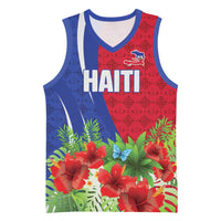 Personalized Afro-Haitians Tropical Basketball Jersey Fleur-De-Lis Veves Motif - Wonder Print Shop