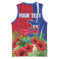 Personalized Afro-Haitians Tropical Basketball Jersey Fleur-De-Lis Veves Motif - Wonder Print Shop