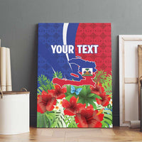 Personalized Afro-Haitians Tropical Canvas Wall Art Fleur-De-Lis Veves Motif - Wonder Print Shop