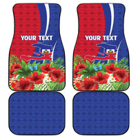 Personalized Afro-Haitians Tropical Car Mats Fleur-De-Lis Veves Motif - Wonder Print Shop