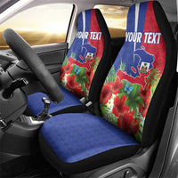 Personalized Afro-Haitians Tropical Car Seat Cover Fleur-De-Lis Veves Motif - Wonder Print Shop