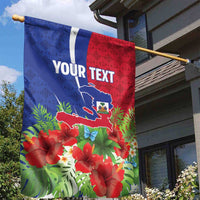 Personalized Afro-Haitians Tropical Garden Flag Fleur-De-Lis Veves Motif - Wonder Print Shop