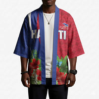 Personalized Afro-Haitians Tropical Kimono Fleur-De-Lis Veves Motif - Wonder Print Shop