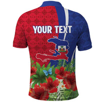 Personalized Afro-Haitians Tropical Polo Shirt Fleur-De-Lis Veves Motif LT18