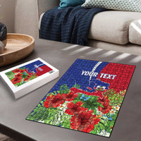 Personalized Afro-Haitians Tropical Puzzle Fleur-De-Lis Veves Motif - Wonder Print Shop