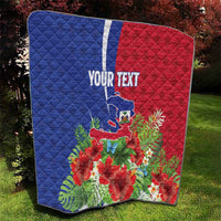 Personalized Afro-Haitians Tropical Quilt Fleur-De-Lis Veves Motif - Wonder Print Shop