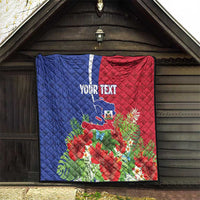 Personalized Afro-Haitians Tropical Quilt Fleur-De-Lis Veves Motif - Wonder Print Shop