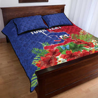 Personalized Afro-Haitians Tropical Quilt Bed Set Fleur-De-Lis Veves Motif - Wonder Print Shop