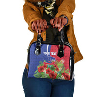 Personalized Afro-Haitians Tropical Shoulder Handbag Fleur-De-Lis Veves Motif - Wonder Print Shop